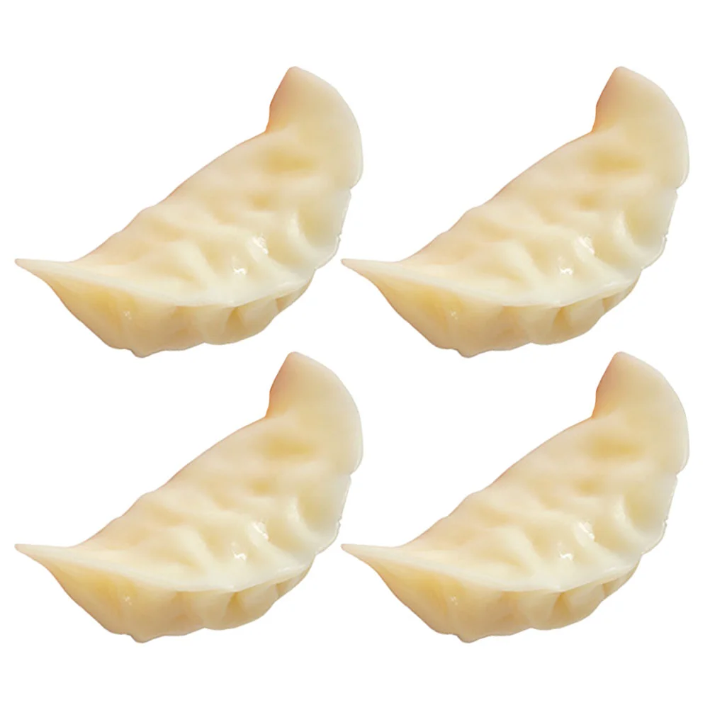 

4 Pcs Simulation Dumpling Model Realistic Food Artificial Decors Kitchen Fake Decorative Mini