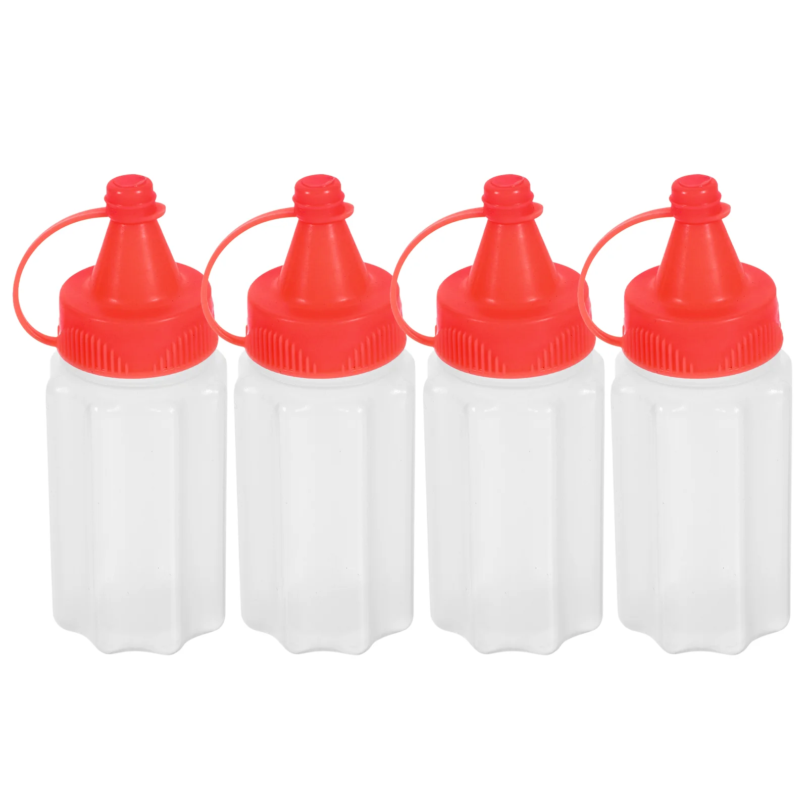 

4 Pcs Squeeze Bottles Mini Sauce Ketchup Sauces for Mustard Small Condiment Red Salad Dressing Dispenser