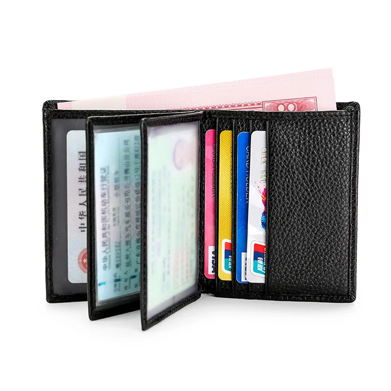 8.5*11cm Genuine Leather Card Holder License Cover for Car Document Holder with Credit Card Holders Car Documents Wallet
