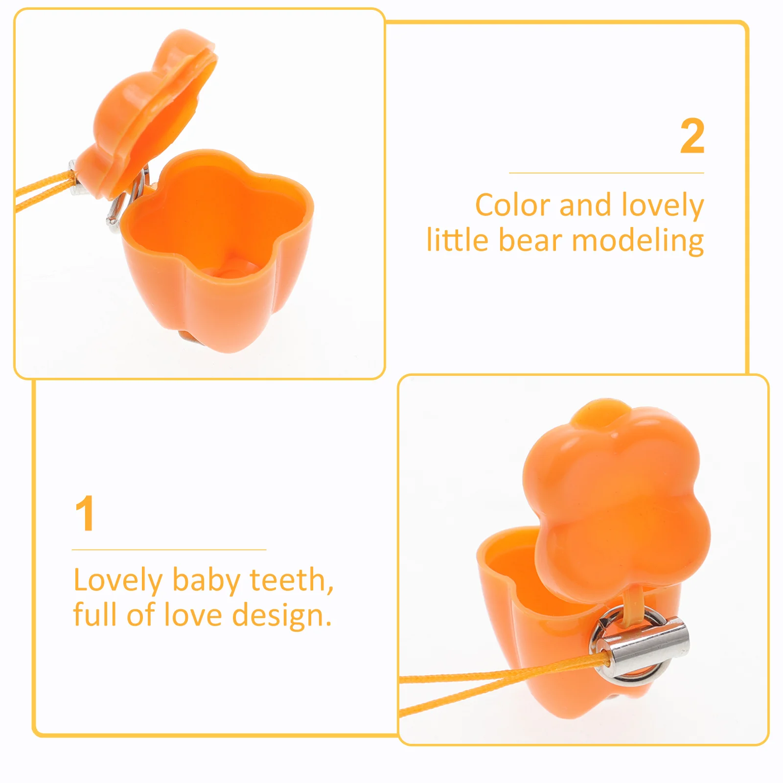 20pcs Dental Box Baby Tooth Storage Box Case Children Teeth Plastic Storage Box Baby Toy Necklace Baby Tooth Case