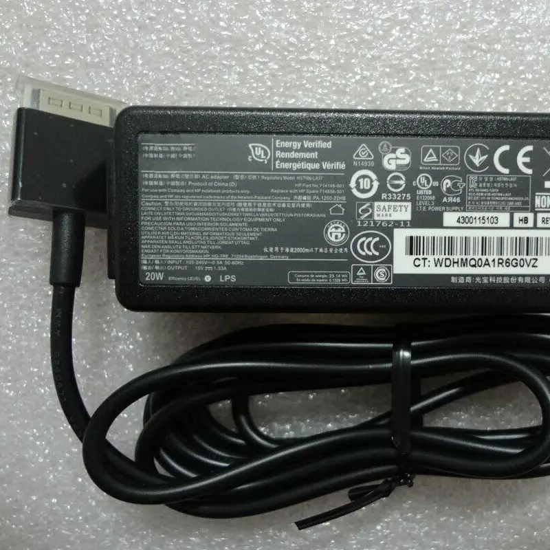 

NEW 20W OEM 15V1.33A 714656-001 714148-002 For HP Envy X2 PC 11- G003TU,11-g030ea,11-g100eg,11-g010nr Genuine Puryuan AC Adapter