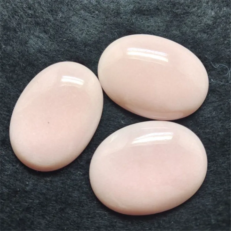 3PCS New Pink Jade Stone Cabochons 30X40MM NO Hole DIY Jewelry Accessories Hot Selling TOP Fashion Jewelry