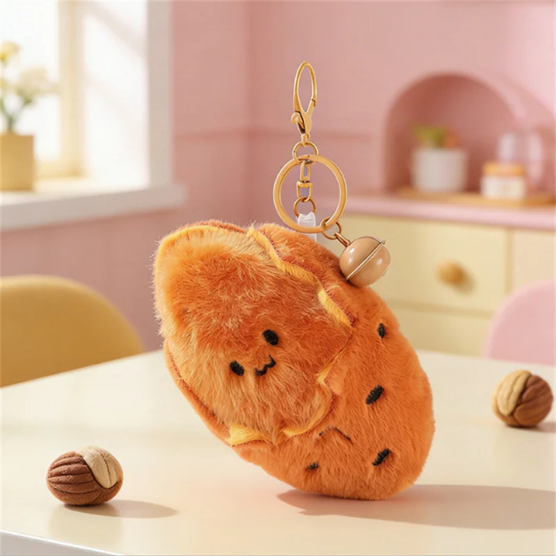 14cm Baked Sweet Potato Plush Toy Pendant Peel-and-Bake Creative Hanging Accessory for Friends Cute Soft Toy for Gifting