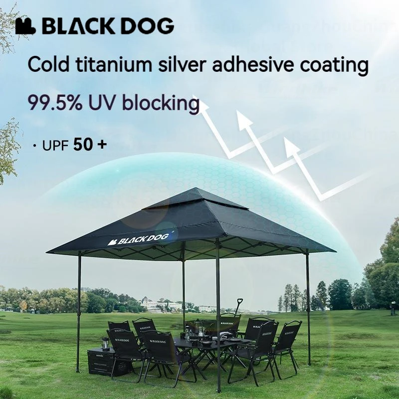 Naturehike BLACKDOG Gazebo Awning Parasol Cloth 3x3m Silver Coating Sunshade Waterproof Outdoor Camping Garden Folding Portable