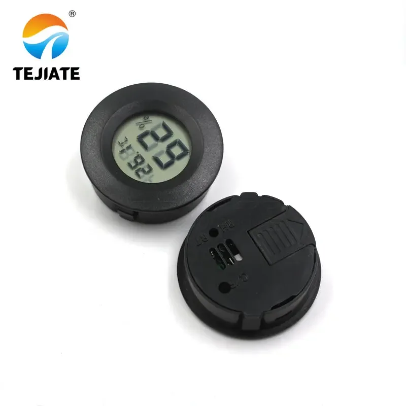 Round Thermometer Hygrometer Sensor LCD Digital Temperature Probe Humidity Meter Roundness
