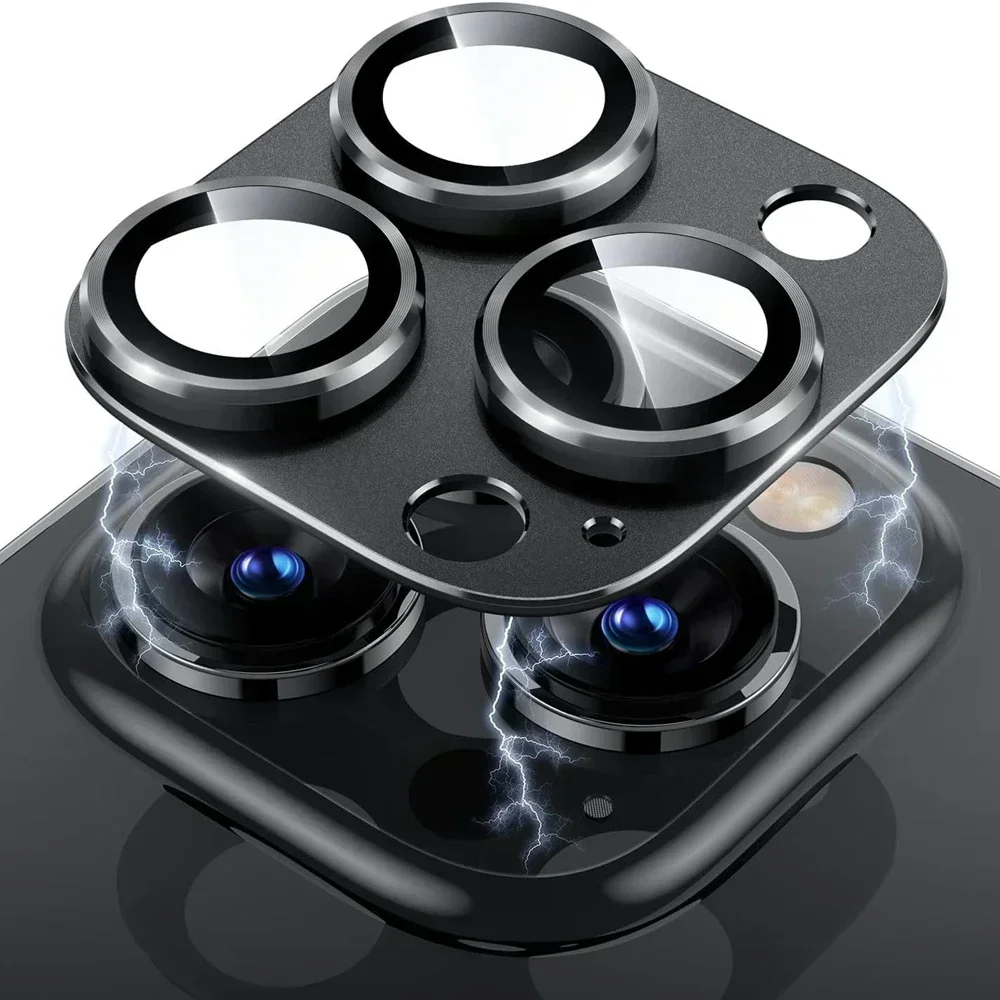 Full Cover Camera Protector for iPhone 15 Ultra 15 Pro Max Plus Lens Protective Metal + Tempered Glass Cap on iPhone15Pro 2023