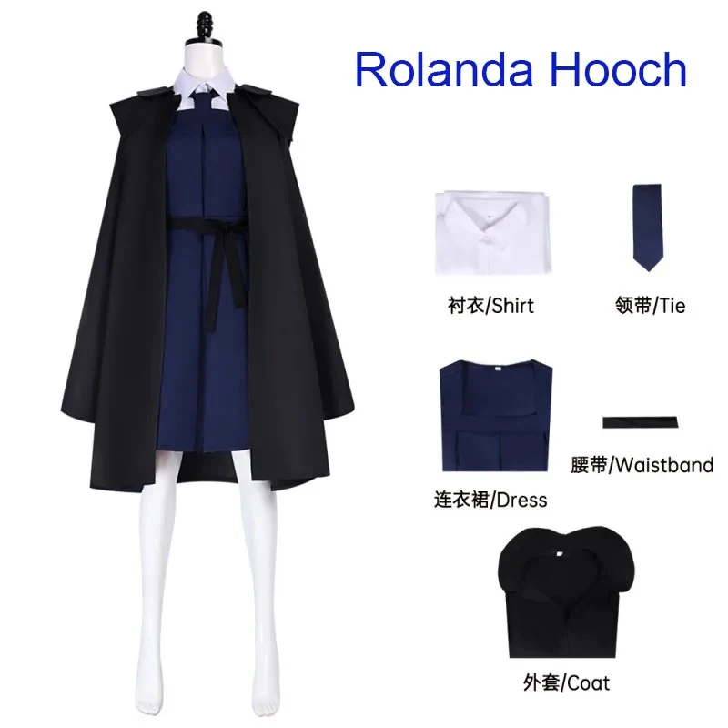 

Halloween Witch Mrs. Cosplay Costume Rolanda Hooch's Teacher Uniform Dress Magic Academy Cloak Carnival Role-playing gf;.9