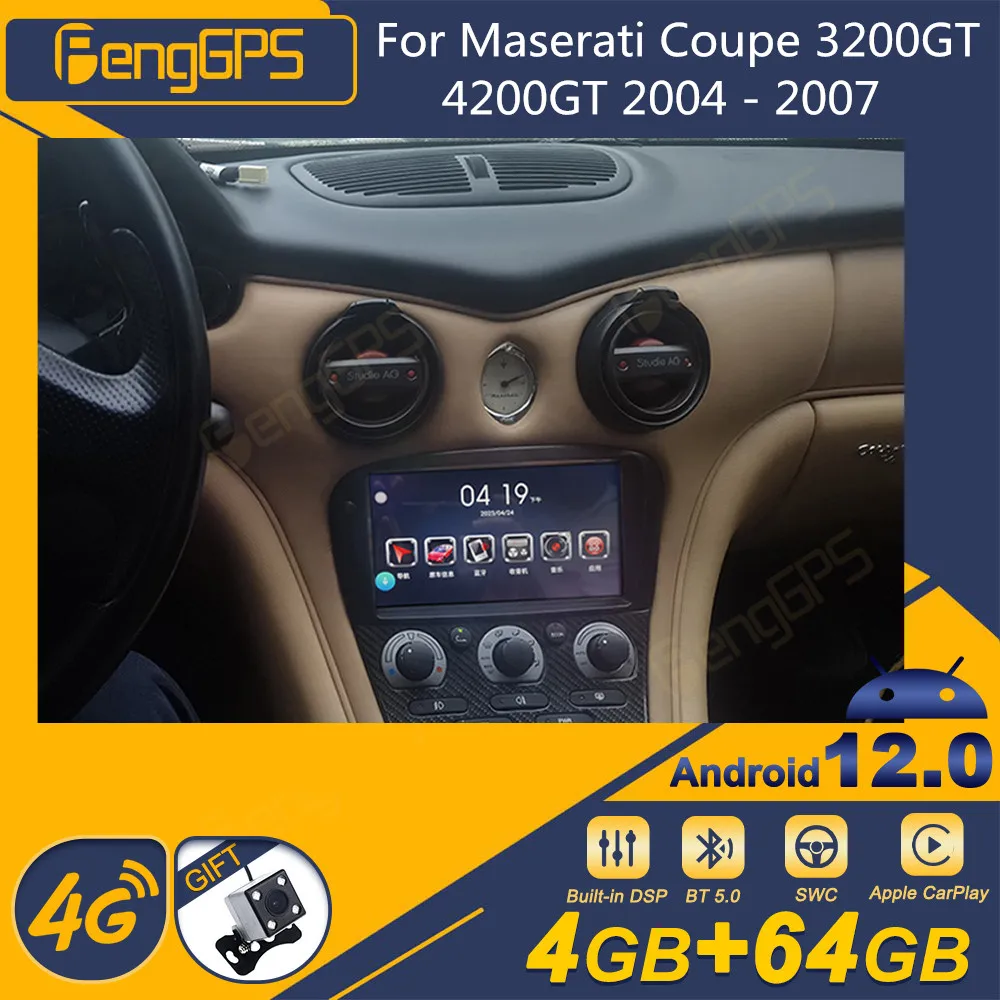 For Maserati Coupe 3200GT 4200GT 2004 - 2007 Android Car Radio 2Din Stereo Receiver Autoradio Multimedia Player GPS Navi Unit