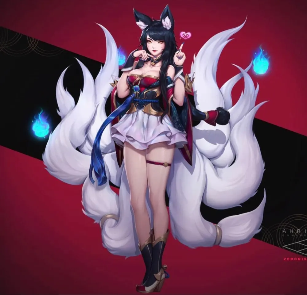 Irelia H Store Game LOLM Ahri Cosplay Costume Ahri Fan art dress Custom size/made