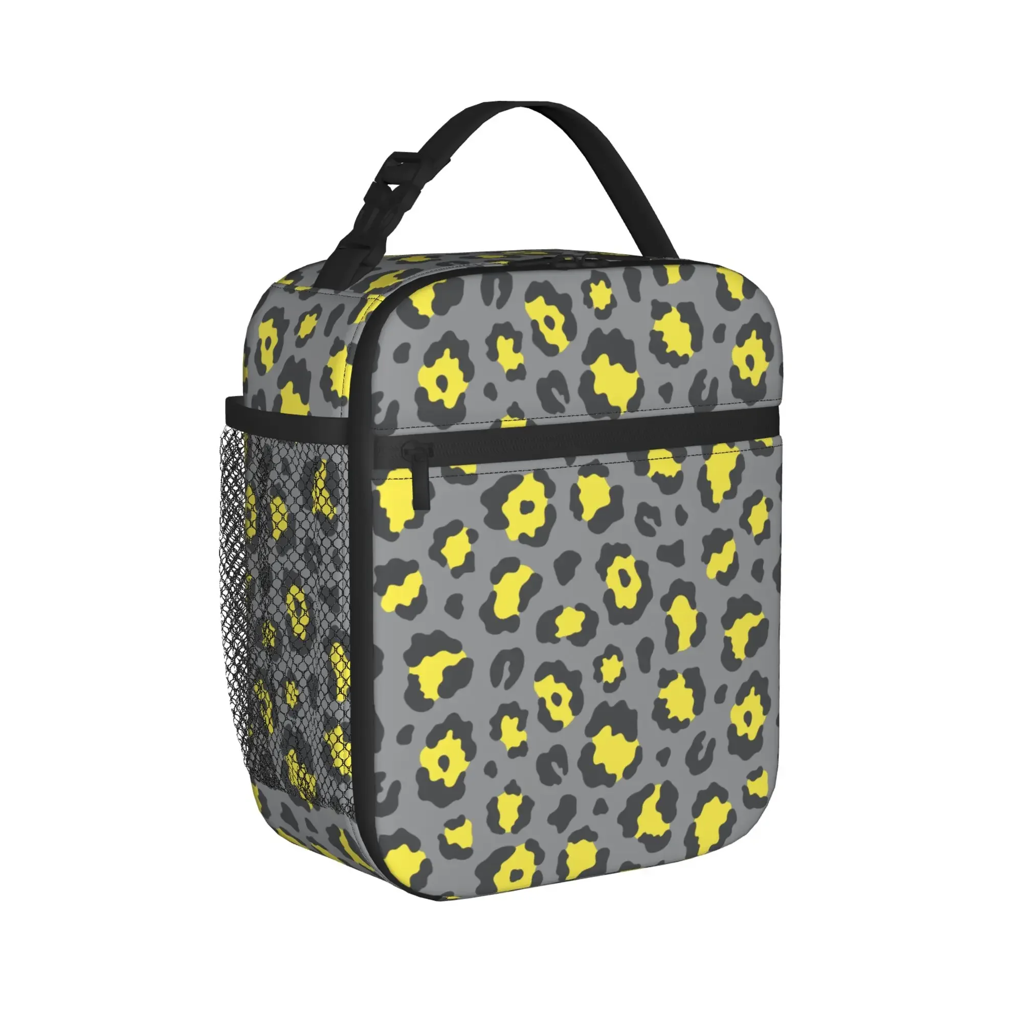 Leopard Animal Fur Printing Thermal Insulated Lunch Bag for Picnic  Portable Food Bag Cooler Thermal Food Box