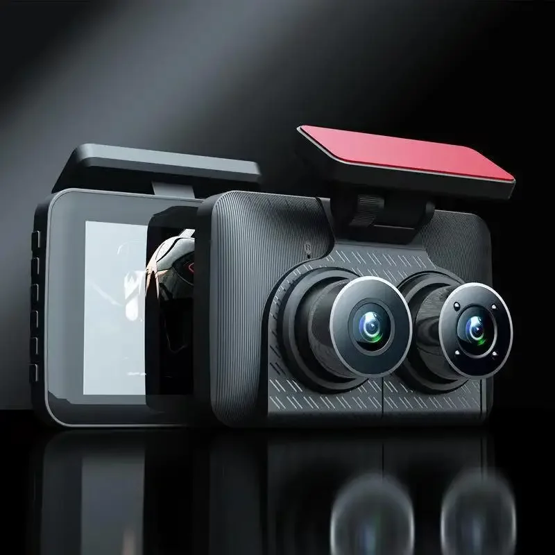 Y18 Three-Lens Dash Cam High-Definition 1080P Wide-Angle Night Vision Cross-Border Reversal Image Motorcycle Equipment Accessori