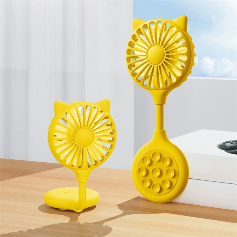 พัดลมตั้งโต๊ะพกพาสะดวก พัดลมพกพา พัดลมพกพาเนื้อ ABS พัดลมกลางแจ้ง พัดลมน้ำหนักเบา พัดลมพับได้พลาสติกพร้อมถ้วยดูด