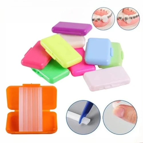 Imagen 2 del producto 100 Unidades de Cera Protectora Dental con Sabor a Frutas, Alivia la Irritación de las Encías Causada por Aparatos Ortodónticos, Adhesivo Mucoso Específico para Ortodoncia, Cuidado Bucal