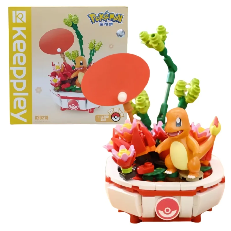 Keeppley Originele Pokemon Bouwsteenspeelgoed Pikachu Bulbasaur Plant Ingemaakte Cartoon Model Puzzel Decoratie Speelgoed Kindercadeau