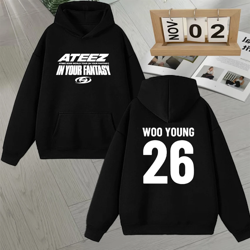 

Ateez 2025 World Tour in Your Fantasy Korean Fashion Sweatshirt Men Women Long sleeve Fleece vintage Unisex Autumn Winter Hoodie