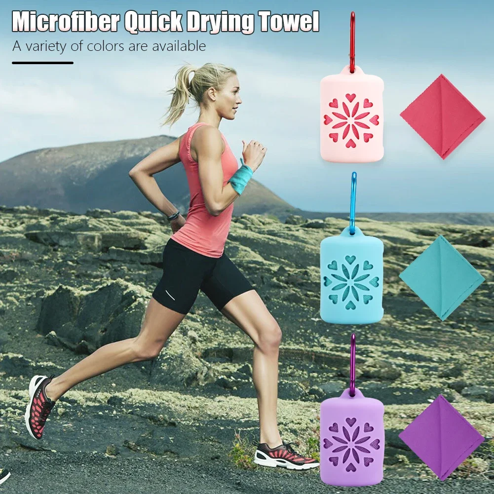 Quick Drying Microfiber Towel Sports Instant Cooling Ice Towel Portable Outdoor Travel Fitness Running Towel Silicone Bag 40cm