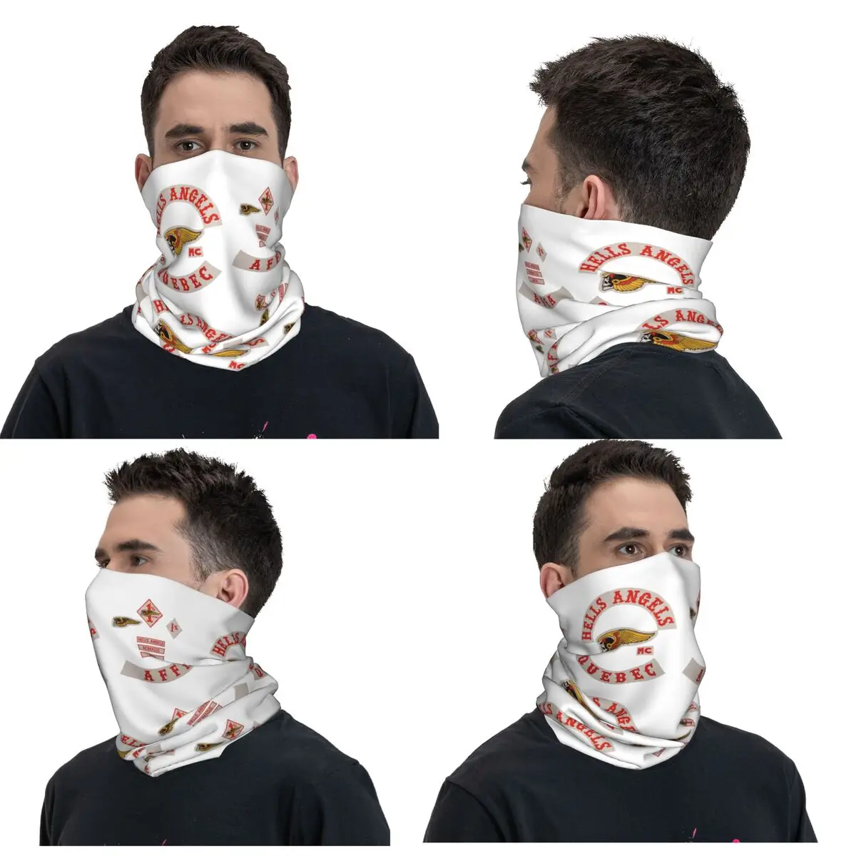 Hells Angels Logo Bandana Neck Gaiter Printed Magic Scarf Multifunction Balaclava Riding Unisex Adult All Season