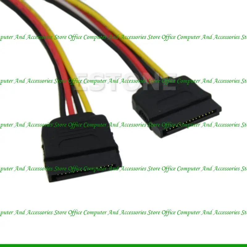 

U55C Hard Drive Power Motherboard Splitter 15 -контактный мужчина до 2xsata 15 -контактный удлинител женского трансфера для для