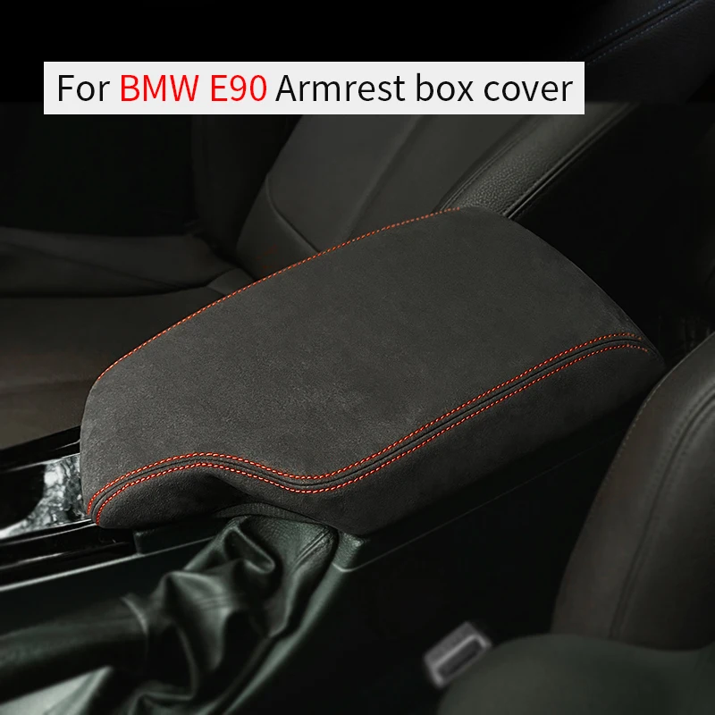 For BMW E90 Accessories 3 Series E91 E92 E93 2005-2007 2008 2009 2010 2011 2012 Center Armrest Console Box Leather Cover Trim