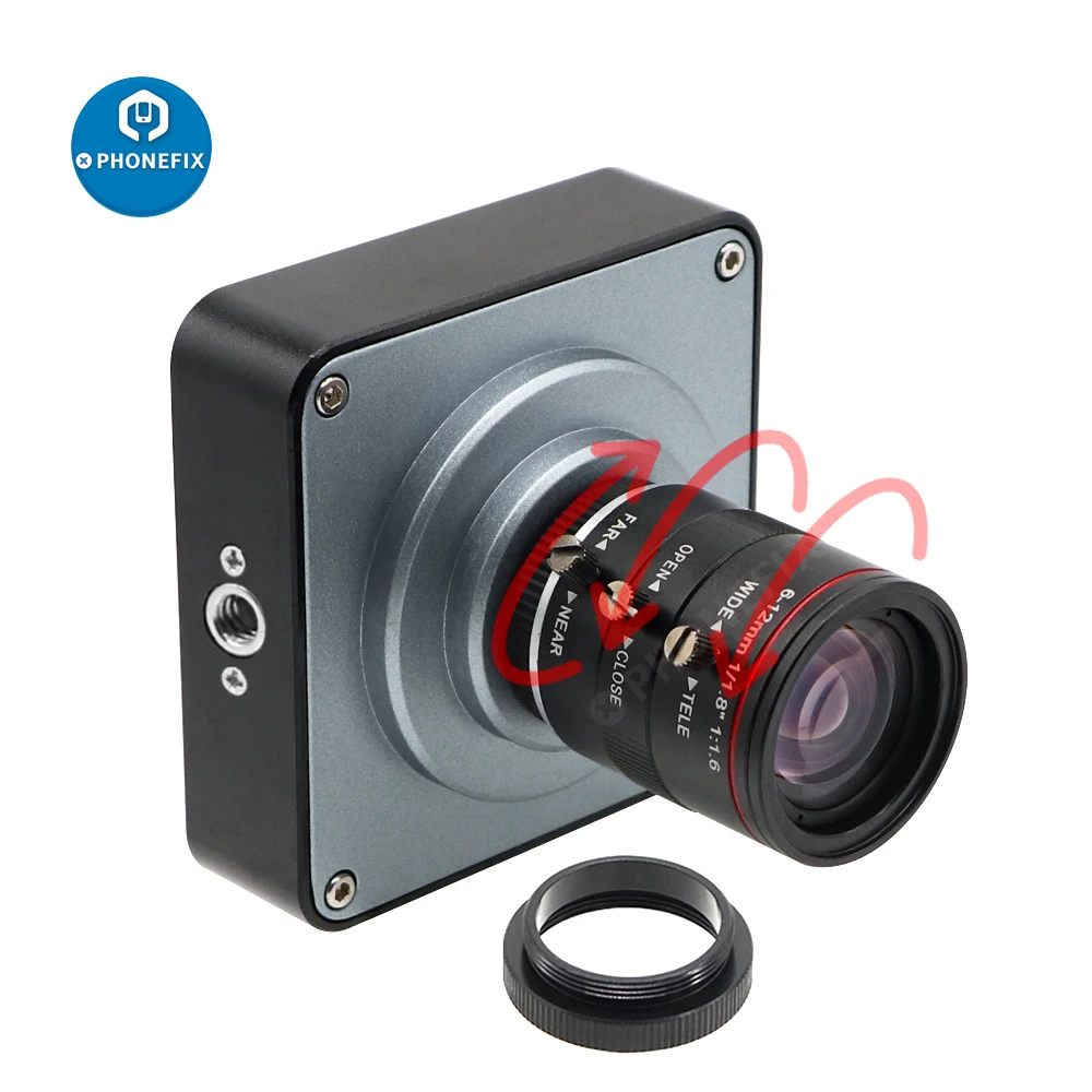 38MP HDMI Camera USB HD Live Streaming Webcam 1080P 2K 60FPS 3800W Industry CS-Mount Camera with 6-60mm/6-12mm Varifocal Lens