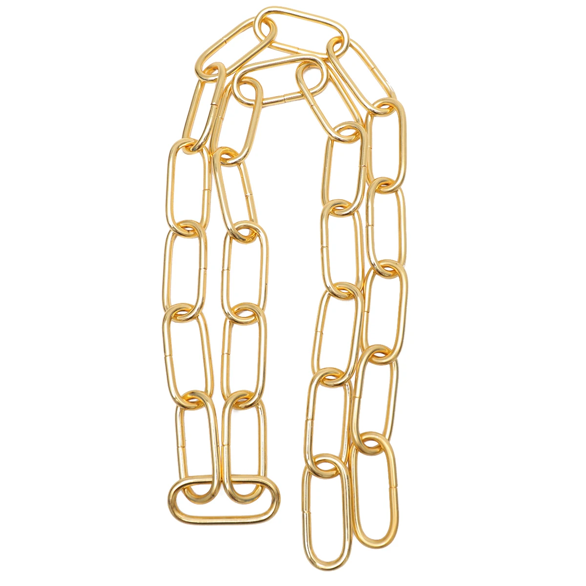 

1M in Length Iron Chain Durable 4MM Thick Hanging Chain Utility Crystal Lamp Chain Lighting Accessories (Golden)