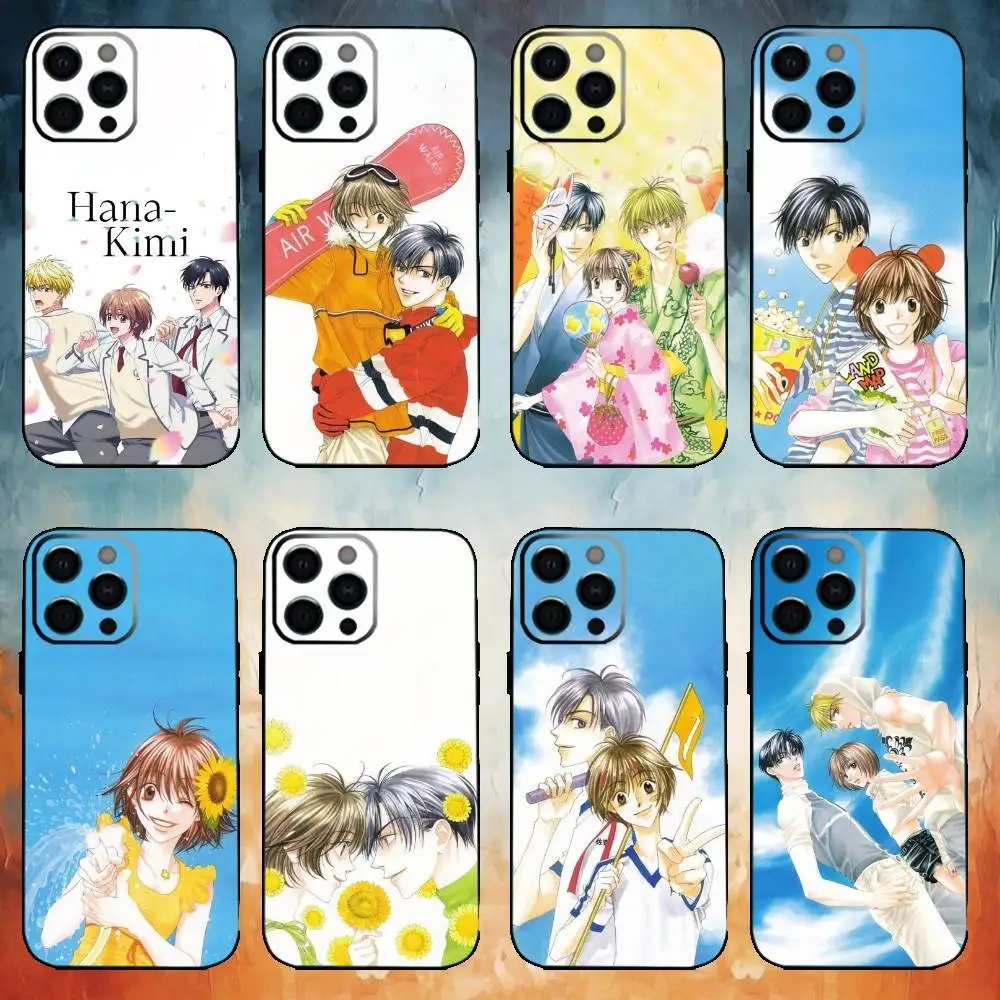 

Anime H-Hana Kimi Phone Case For iPhone 17,16,15,14,13,12,11 Plus,Pro,Max,XS Silicone Soft Cover