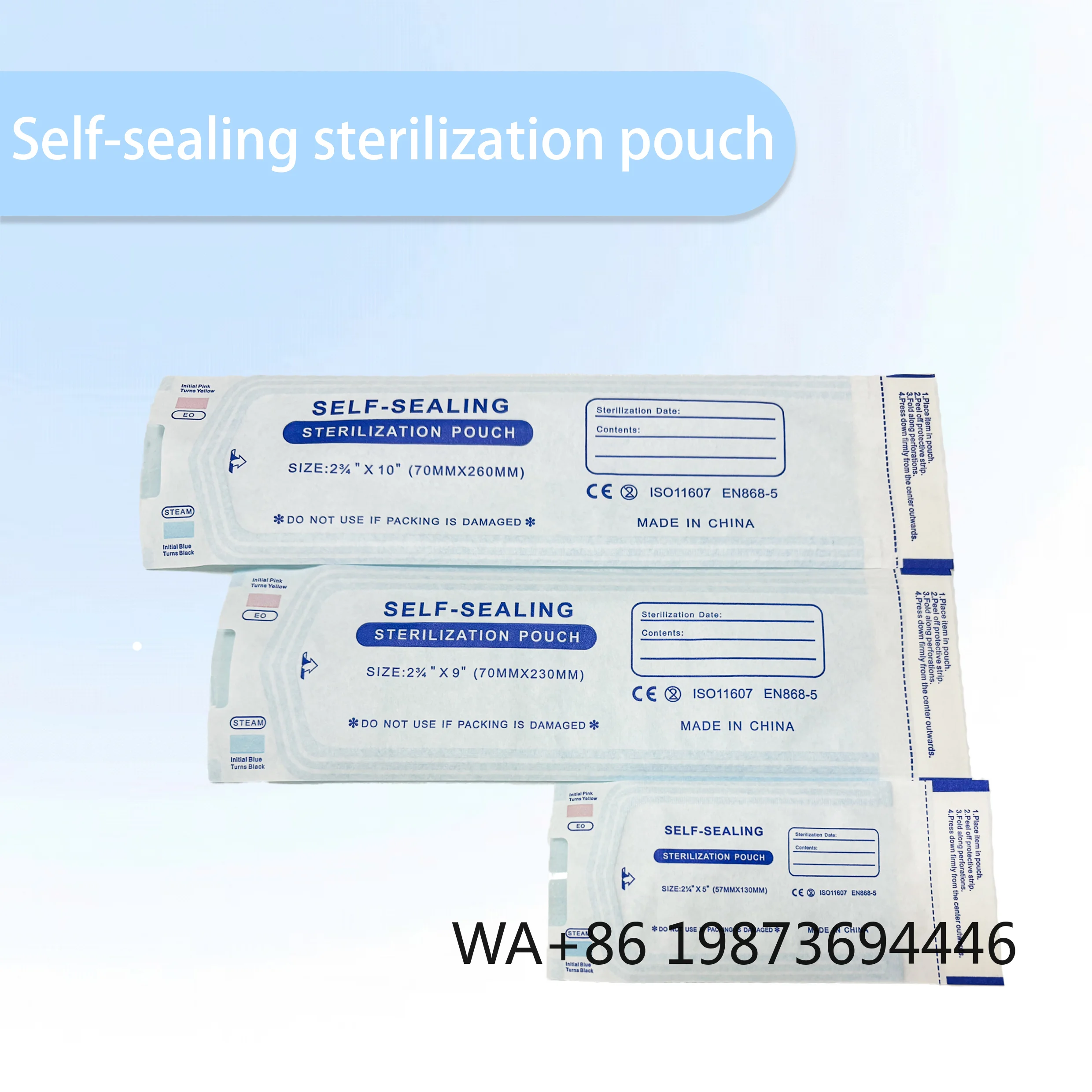 

Manual High-pressure Steam Sterilization Pouch Bag Dental Use Plastic Disposable Sterilization Bag Dental Oral Equipment Accesso