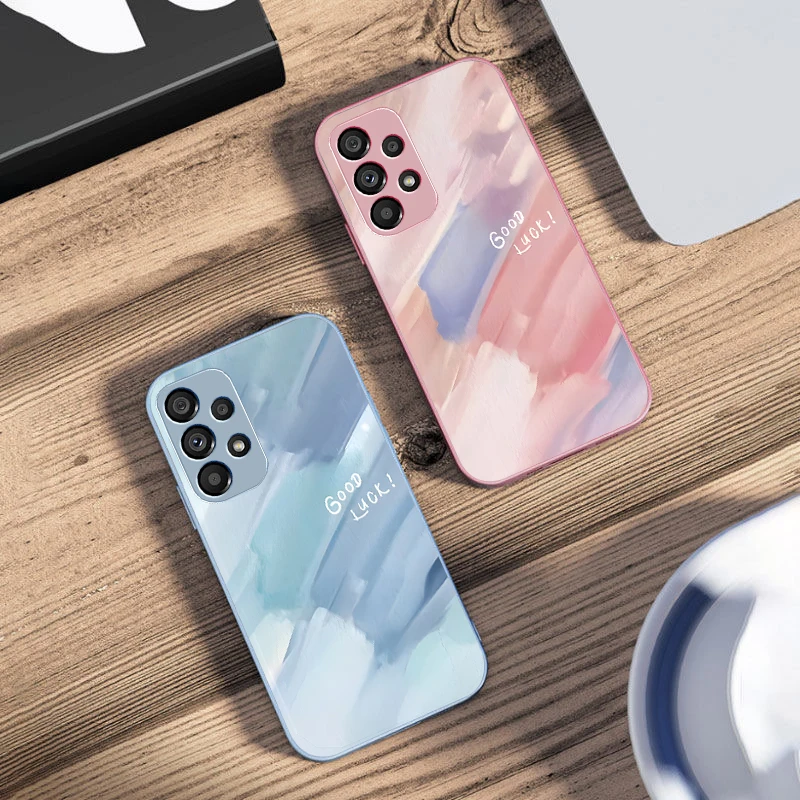 Little Fresh Watercolor For Samsung Galaxy S10 4G S20 11E 30 S21 21 22 S24 Fe Pro S23 S25 Ultra 5G S9 Tempered Glass Phone Case