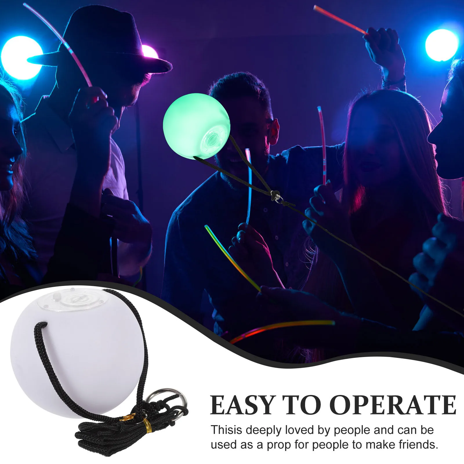 2 Stuks Lichtgevende Led Jongleren Ballen Glow Dark Light Up Bol Stuiterende Leuk Speelgoed Spel Voor Nacht Spelen Vinyl Gloeiende entertainment