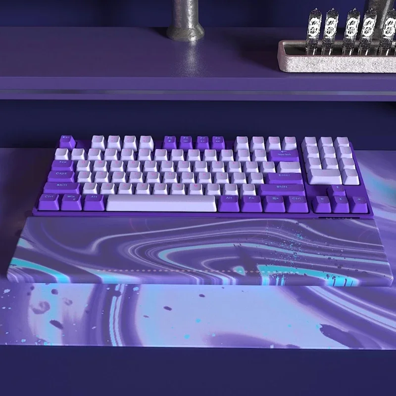 Vaporwave sandaran tangan Resin baru sandaran pergelangan tangan Keyboard mekanik kustom Rendering kerajinan acak Texture15 hari periode konstruksi