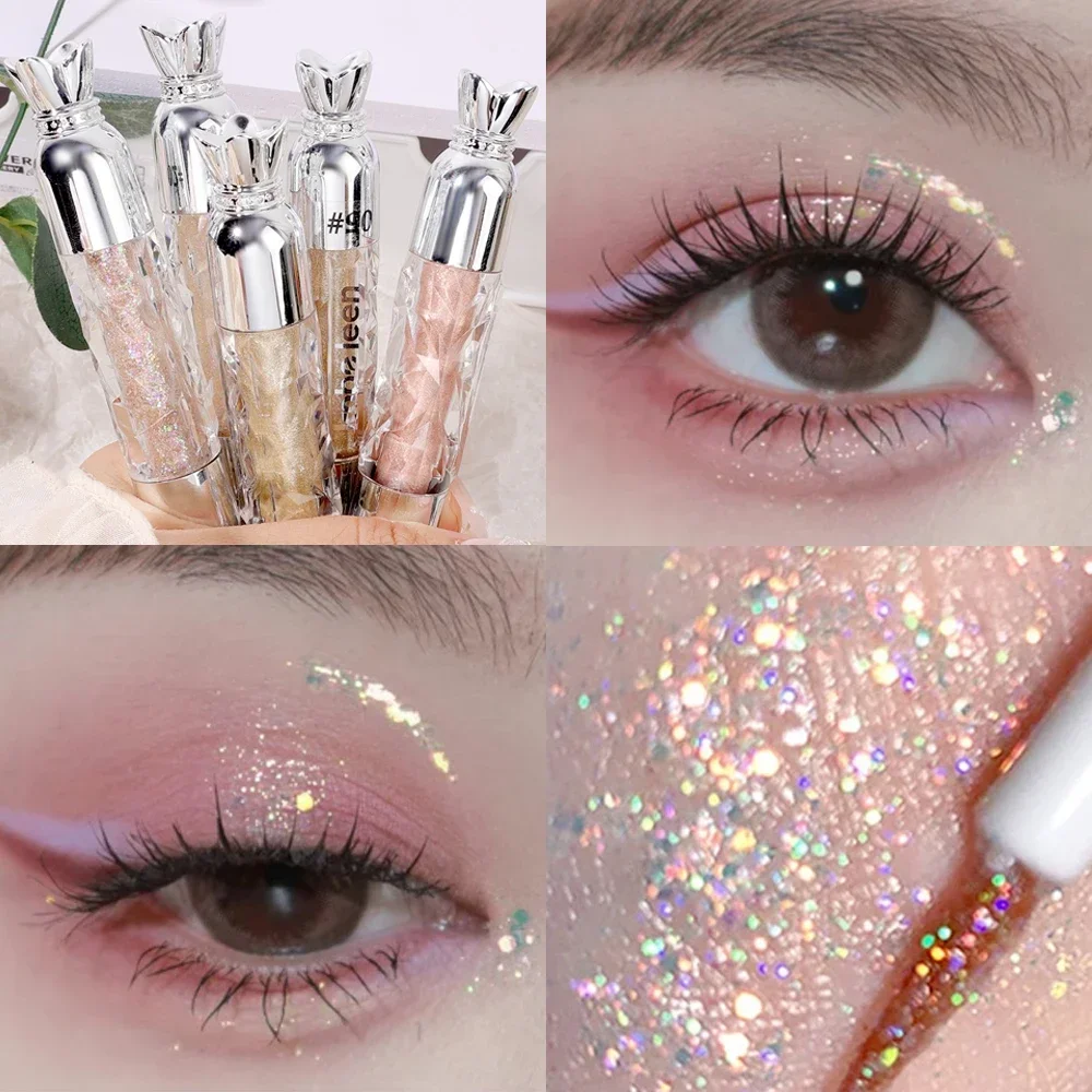 Diamante lucido ombretto liquido eyeliner stick paillettes impermeabili glitter evidenziatore eyeliner baco da seta penna occhi trucco cosmetico