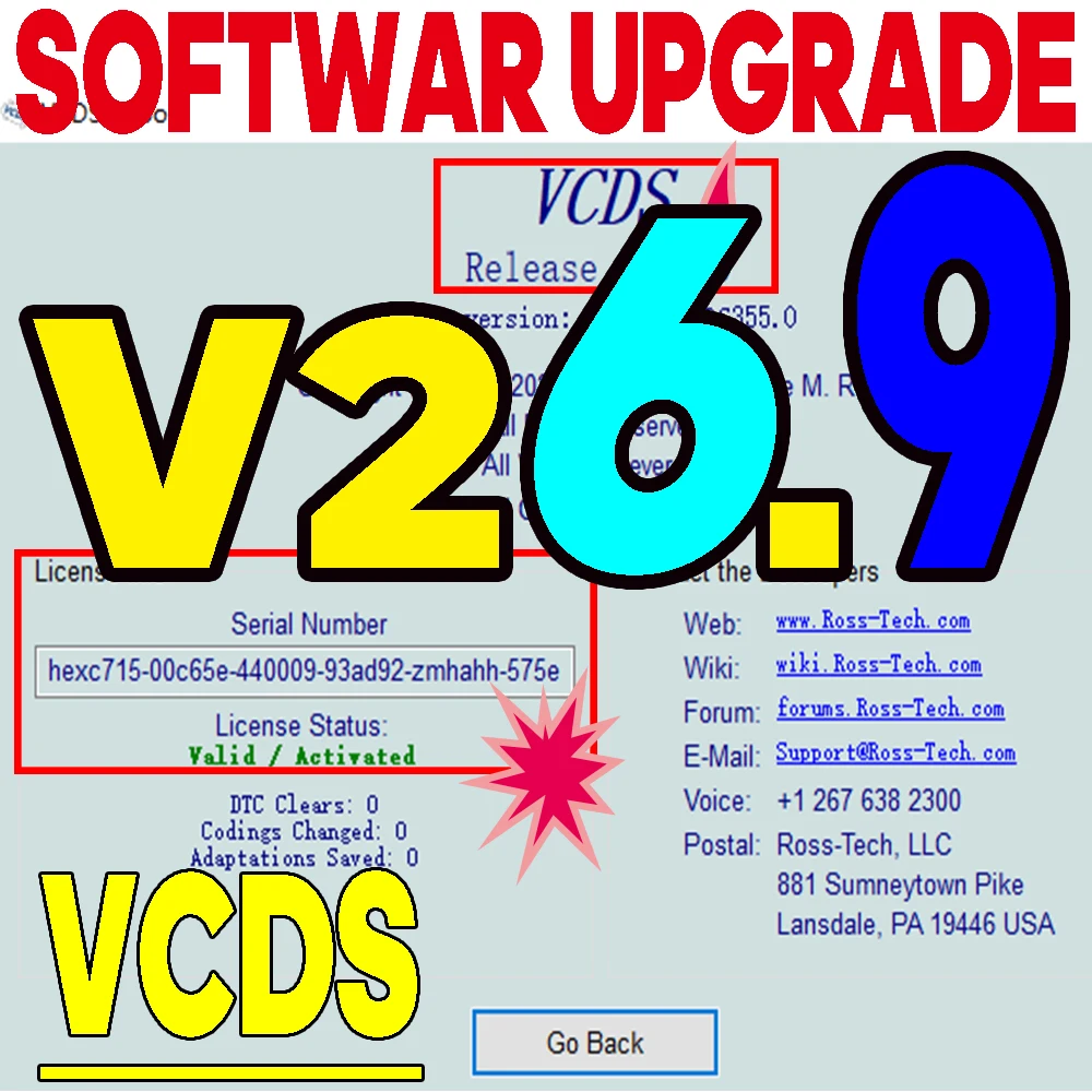 SOFTWARE-UPDATE VCDS 2026 VAG COM OBD2 Scanner VAG HEX V2 USB-Schnittstelle FÜR VW AUDI Skoda Seat Unbegrenzte VINs Mehrsprachiges TOOL