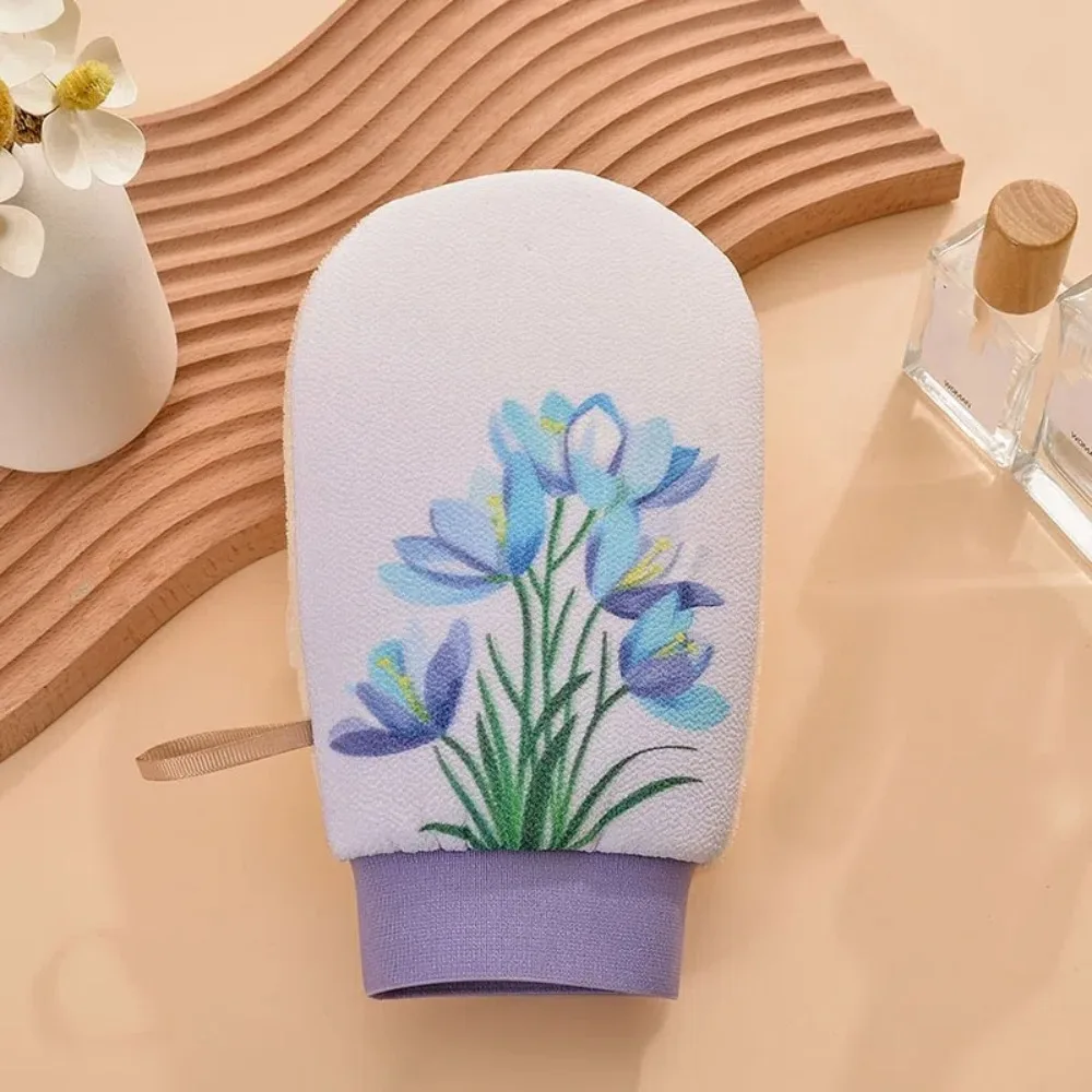 

Cartoon Flower Bath Gloves 2 in 1 Double Sided Body Cleansing Scrub Glove Creative Portable Bath Exfoliating Gloves Bathroom