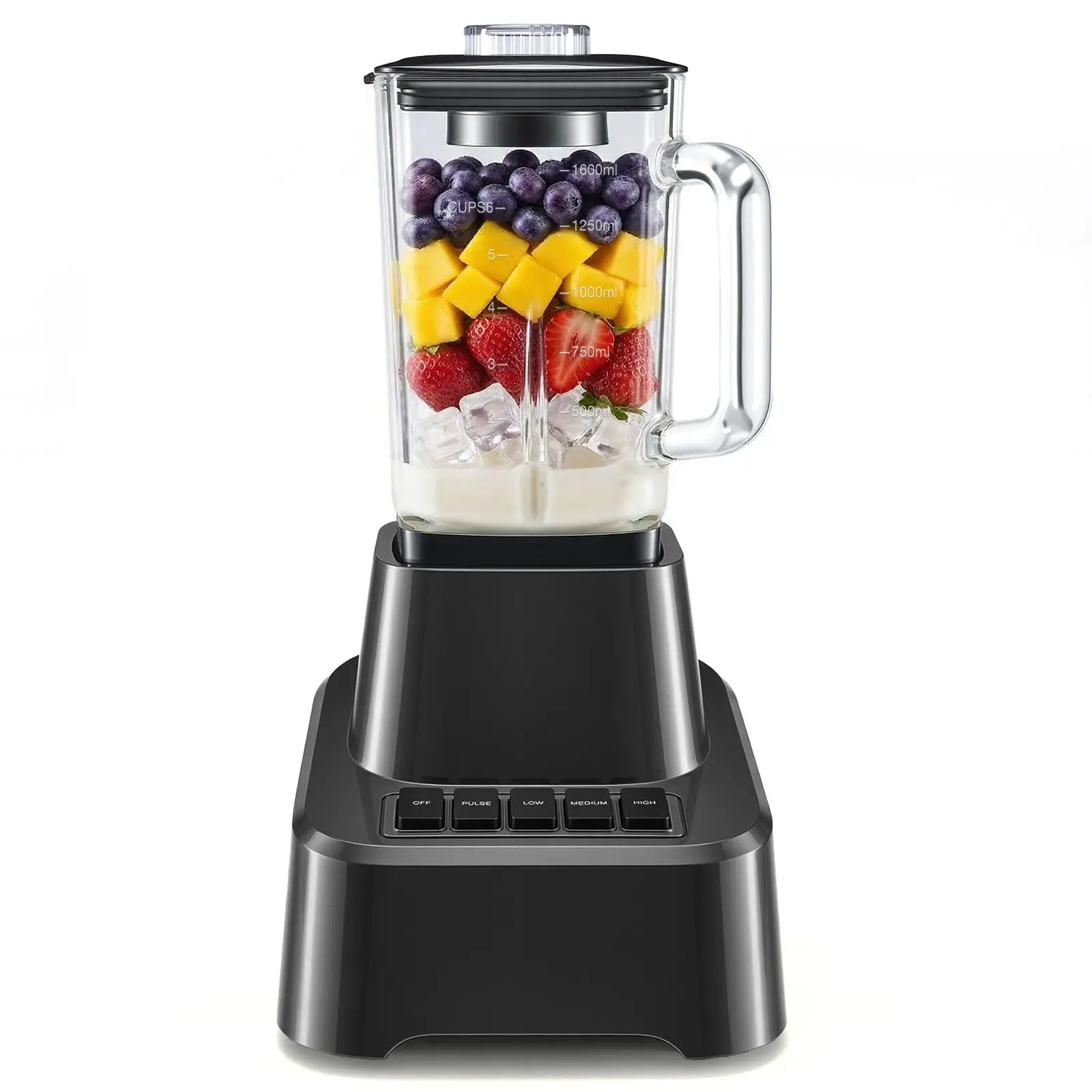 Upgraded Professional ice cream blender, full-size household blender, equipped with a 54-ounce large-capacity glass cup