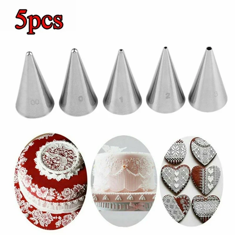 5 Pack Icing Piping Nozzles Tips Cake Sugarcraft Pastry Decor Baking Tools Kits