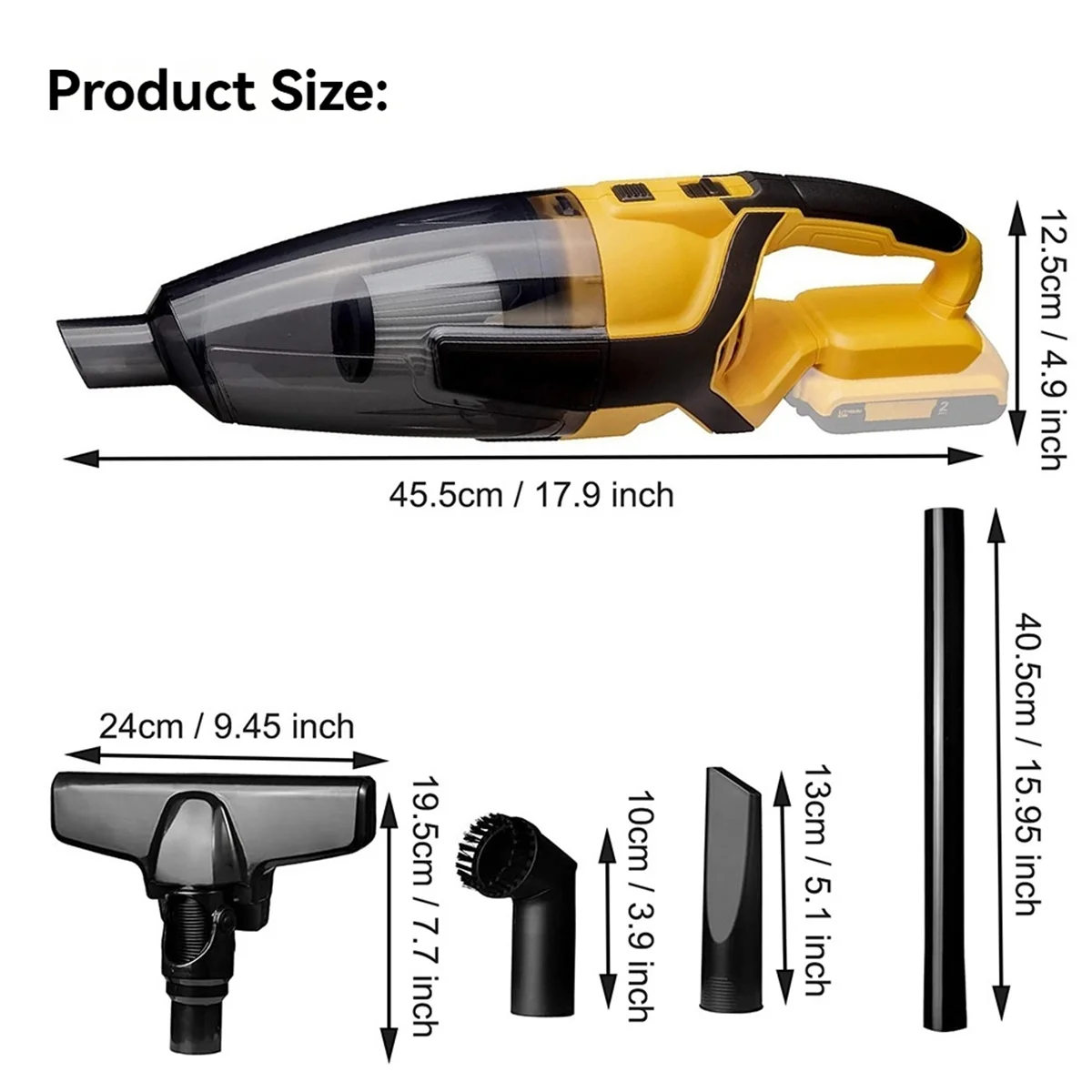 

AA87Cordless Vacuum Cleaner Compatible with Dewalt 20V Battery (Tool Only)Handheld Vacuum for Floor Carpet Pet Hair