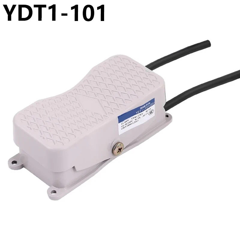 

Foot Switch Pedal Push Button Controller YDT1-20 101 Reverse With Wire Aluminum Case Double Control Single Three Phase Motor 220