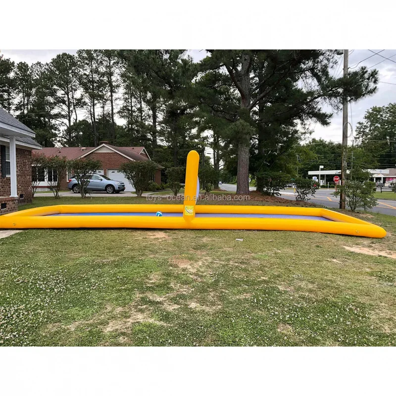 Customized Volleyball Pool Sports Game Commercial Inflatable Sport Field Beach Water Volleyball Court for Party Rental
