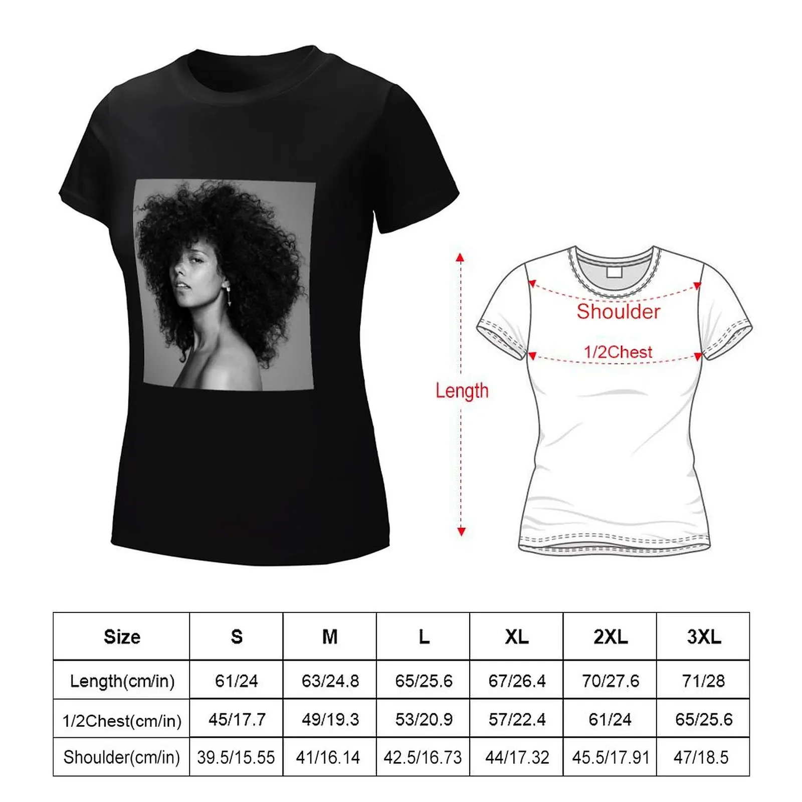 Alicia Keys Here T-Shirt korean fashion vintage clothes plus size tops new edition t shirts for Women