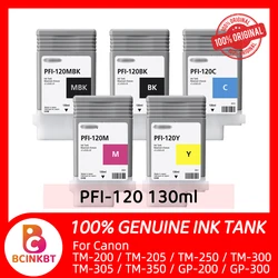 For Canon PFI-120 PFI120 130ML Genuine Ink Cartridge imagePROGRAF GP-200 GP-300 TM-200 TM-205 TM-250 TM-300 TM-305 TM-350