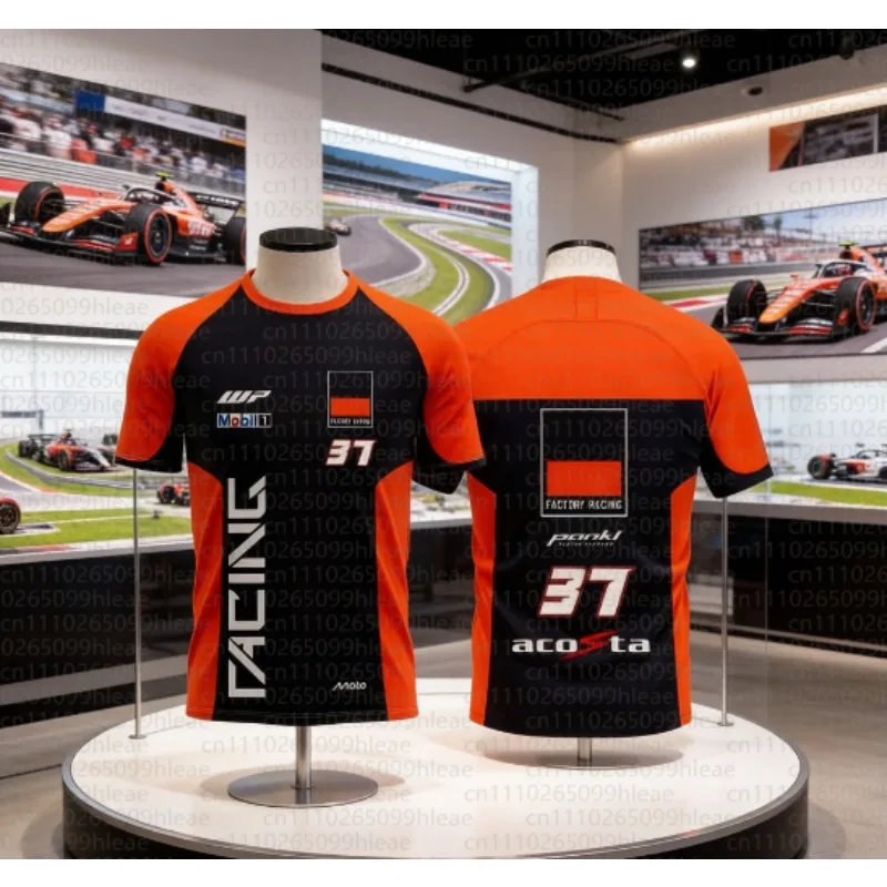 Camiseta Deportiva de Manga Corta con Estampado 3D de Pedro Acosta, Transpirable, de Secado Rápido, para Motociclismo, Verano 2026