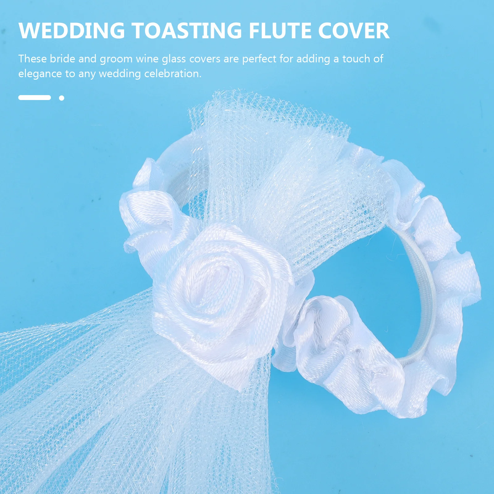 

1Set Wedding Wine Glass Covers Bride Groom Design Decorative Toasting Flute Covers Wedding Party Wine Bottle Cover
