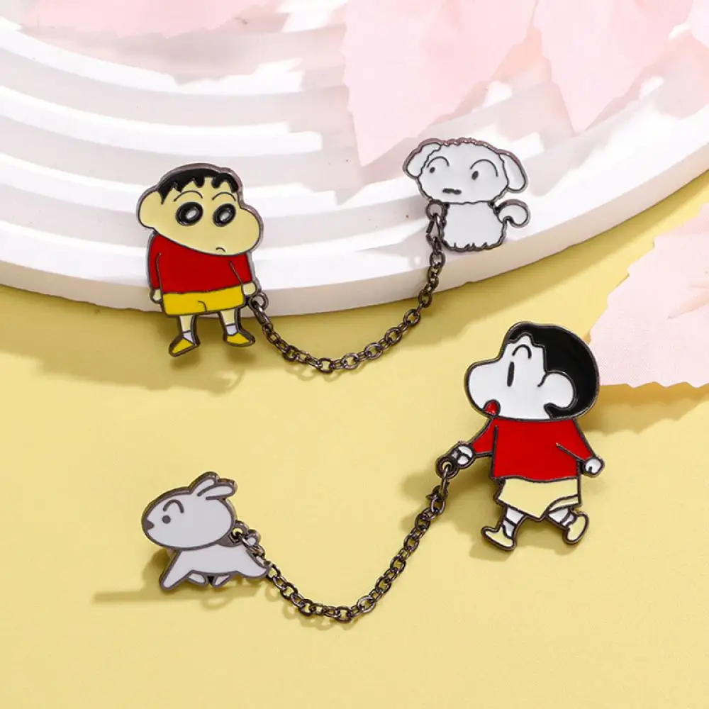 

Crayon Shin-chan Cute Pin Cartoon Anime Brooch Fashion Pins Bag Chain Pendant Decorations Accessories Boys Girls Birthday Gifts