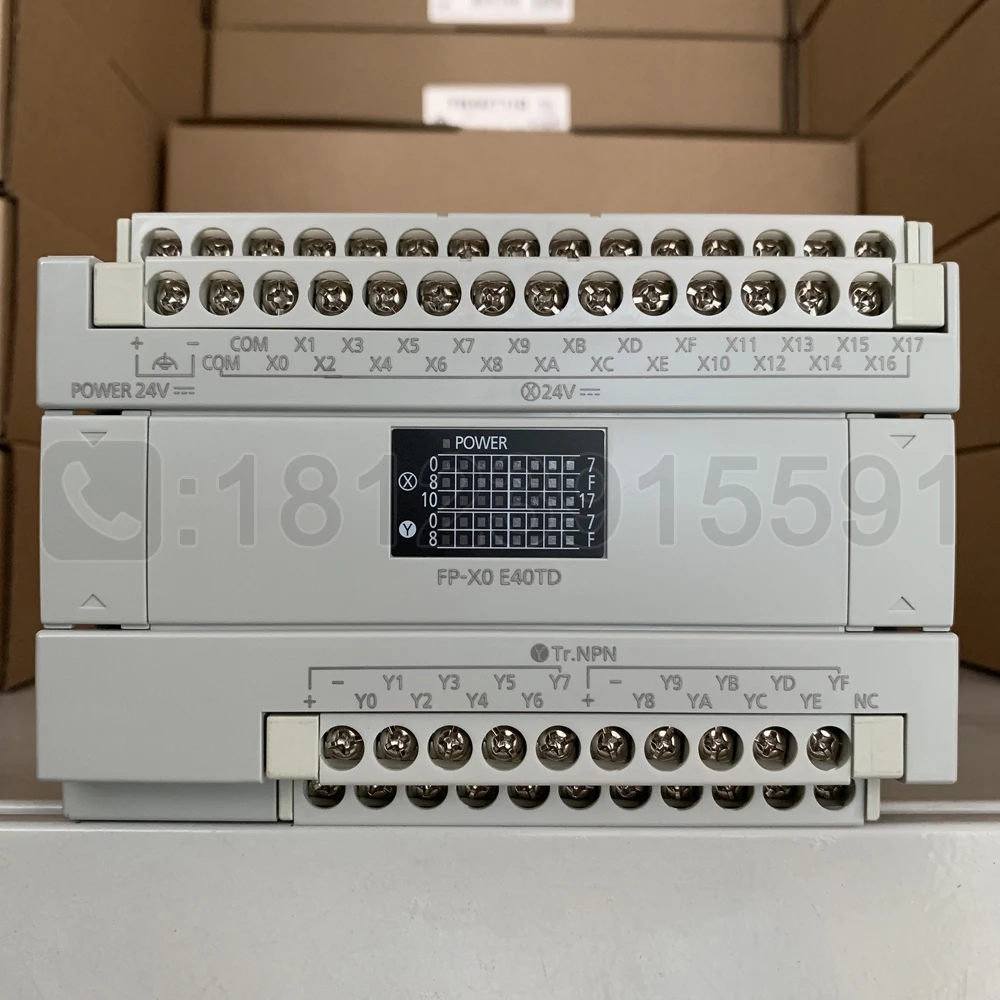 Panasonic's 24-in-16-out expansion module FP-X0E40TD/AFPX0E40TD-F is suitable for FP-XH/FP-X0.