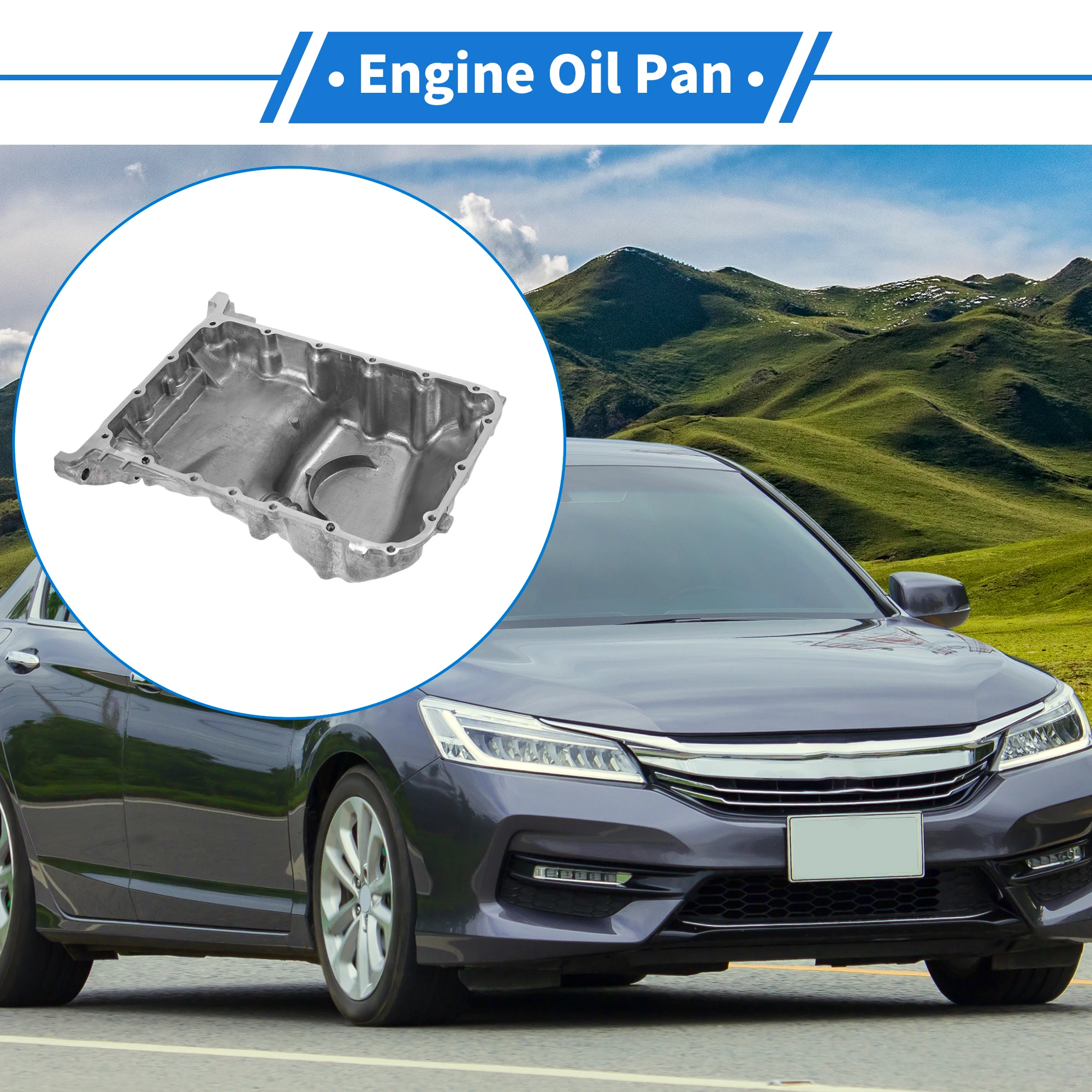 

UXCELL 1 Pc No.112005MHA00 Engine Oil Pan for Honda Accord 2008-2017 Steel Silver Tone