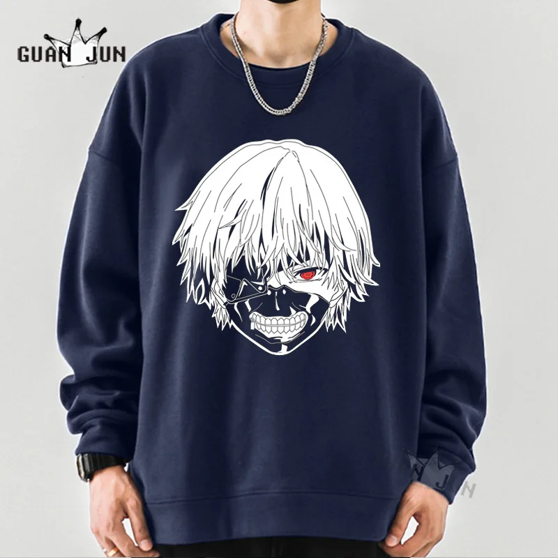 Tokyo Ghoul Anime Sweatshirts Ken Kaneki Graphic Hoodie Men Printed Tops Casual Hip Hop Streetwear Harajuku Pullovers