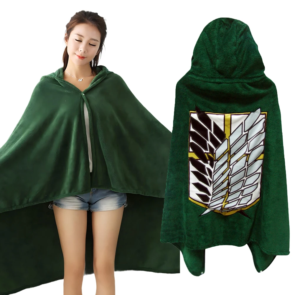 

Eren Jager Armin Arlert Cosplay Fantasy Survey Corps Cape Blanket Anime Attack OT Costume Disguise Halloween Adult Party Outfits
