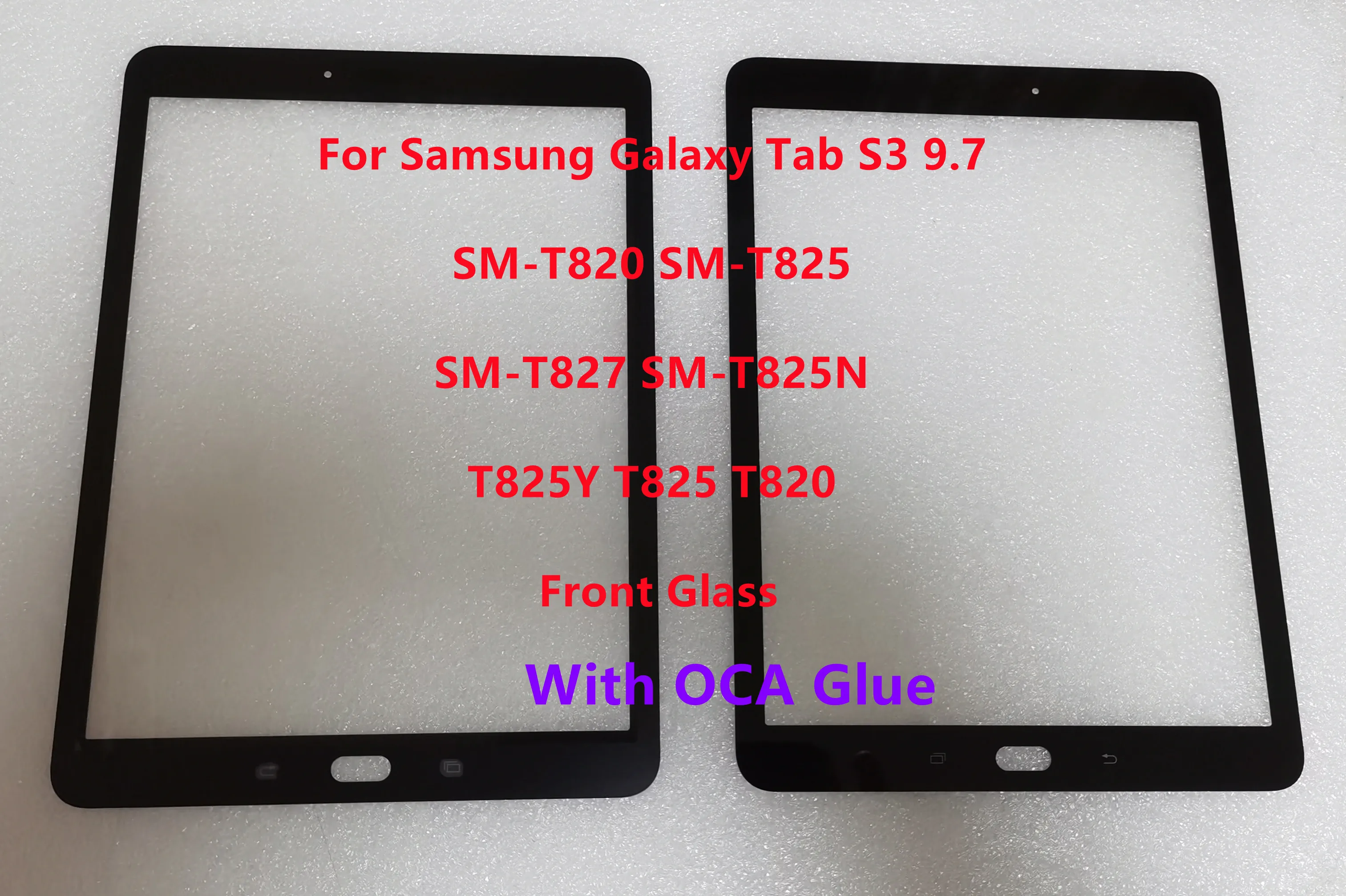 For Samsung Galaxy Tab S3 9.7 SM-T820 SM-T825 SM-T827 SM-T825N T825Y T825 T827 T820 Touch Screen Front Glass +Laminated OCA Test