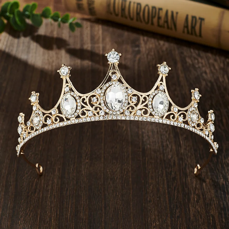 Европейский и американский головной убор с короной в стиле ретро, детская повязка на голову с короной на день рождения принцессы, аксессуары для танцевального платья