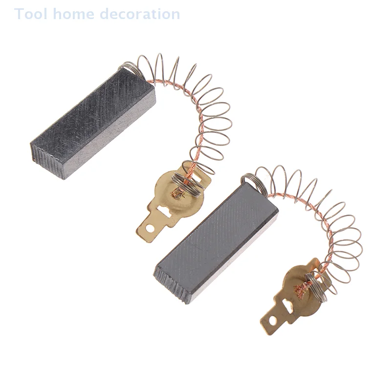 Spazzole di carbone per motore elettrico a molla e fili da 2 pezzi per utensile elettrico per la pulizia del collettore di polveri